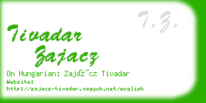 tivadar zajacz business card